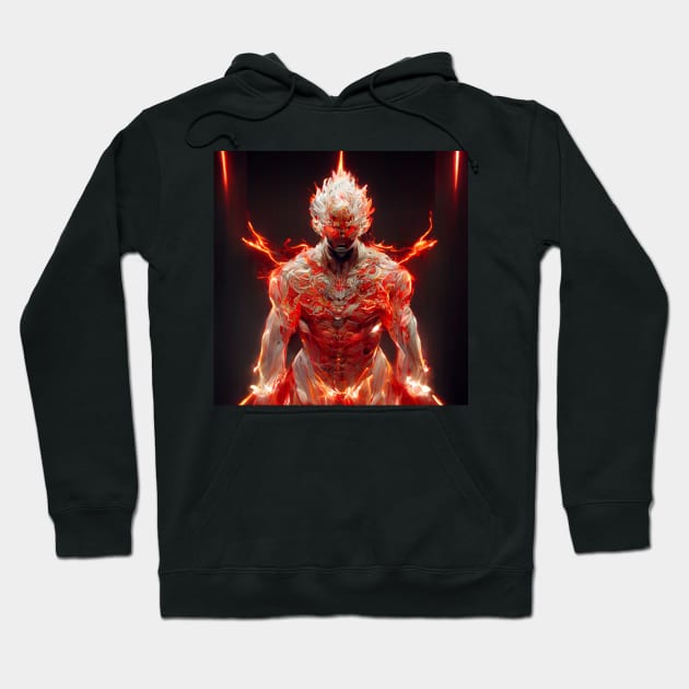 Yakuza Inspired Character with Body Flames - best selling Hoodie by bayamba